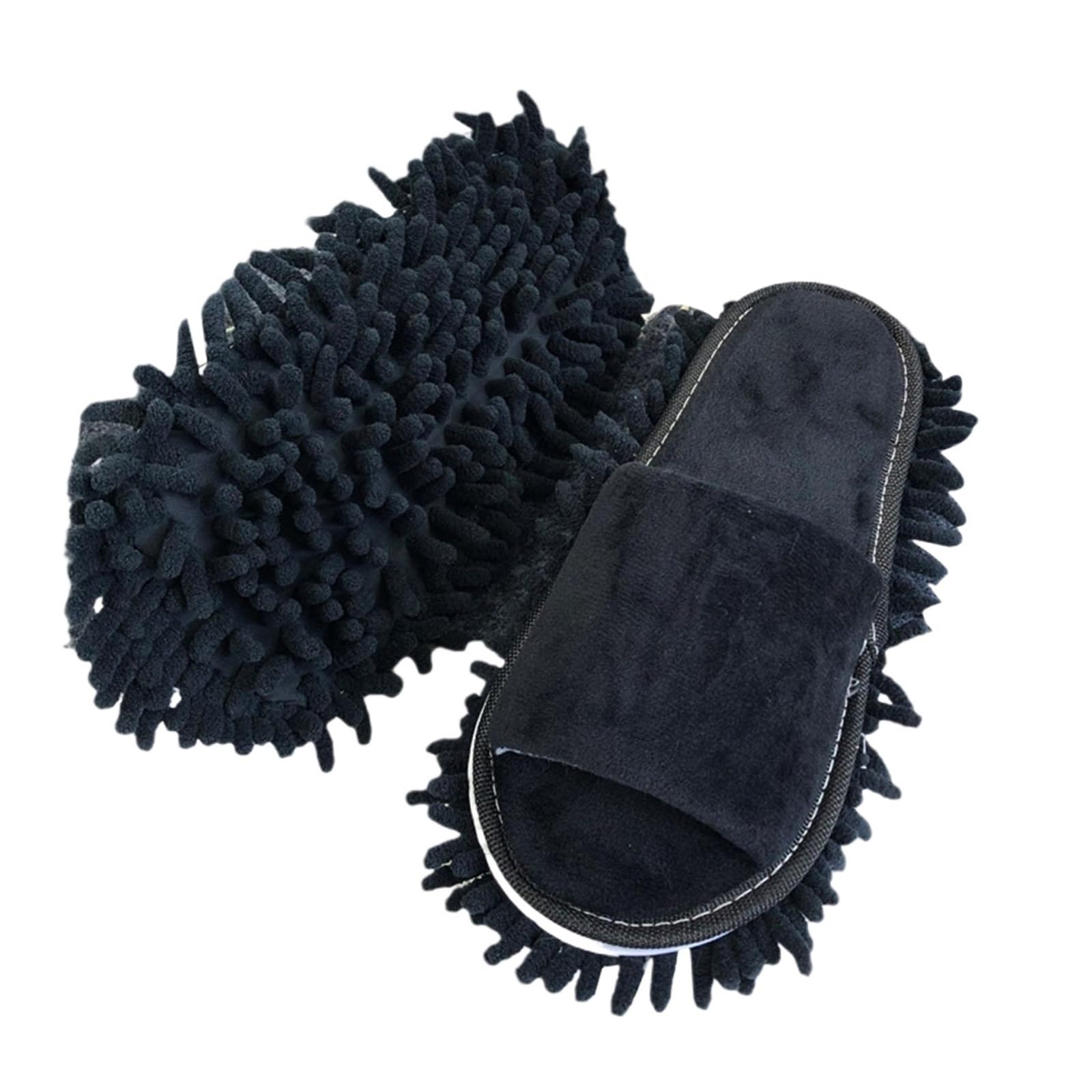 SFQEVHRZ Mop Slippers， Lazy Floor Dust Cleaning Shoes Clean Wipe The Open-toed Wiping Mopping(Color 1,L 43 44 feet)