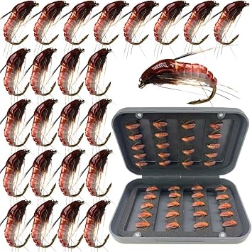 24Pcs Fly Fishing Flies Trout Lures Fishing Tackle Fly Fishing Flies with Boxed Trout Bass Artificial Fish Bait