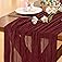 Socomi Burgundy Red Summer Table Runner Cheesecloth Boho Rustic Gauze 120 inch 10FT Cheese Cloth Sheer Runner for Wedding Par