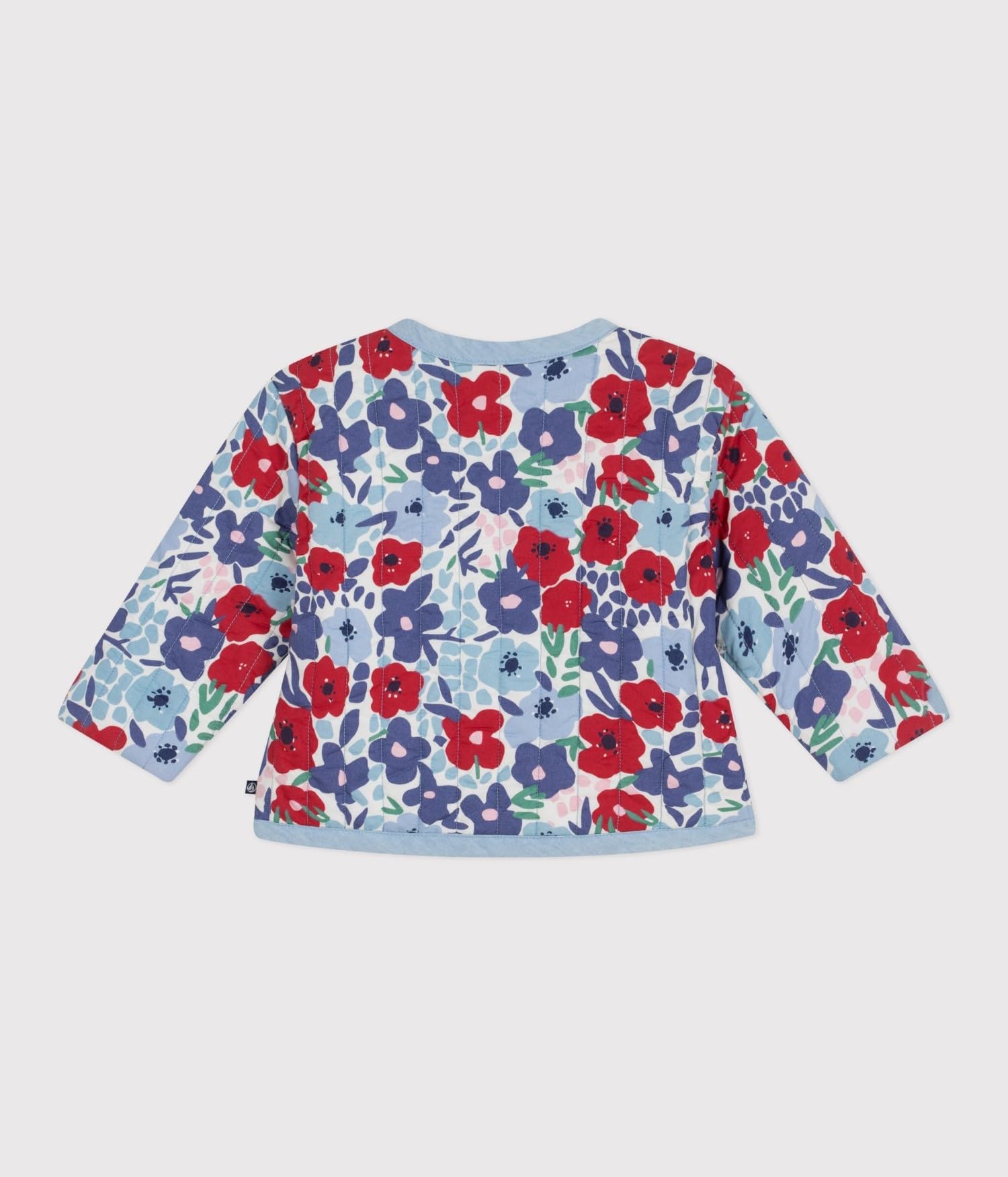 Petit Bateau Veste Bébé en Coton Matelassée, Imprimée Fleurs Blanc Multicouleur A0fls01 Vêtements JOUR Bébé fille (lot de 1)