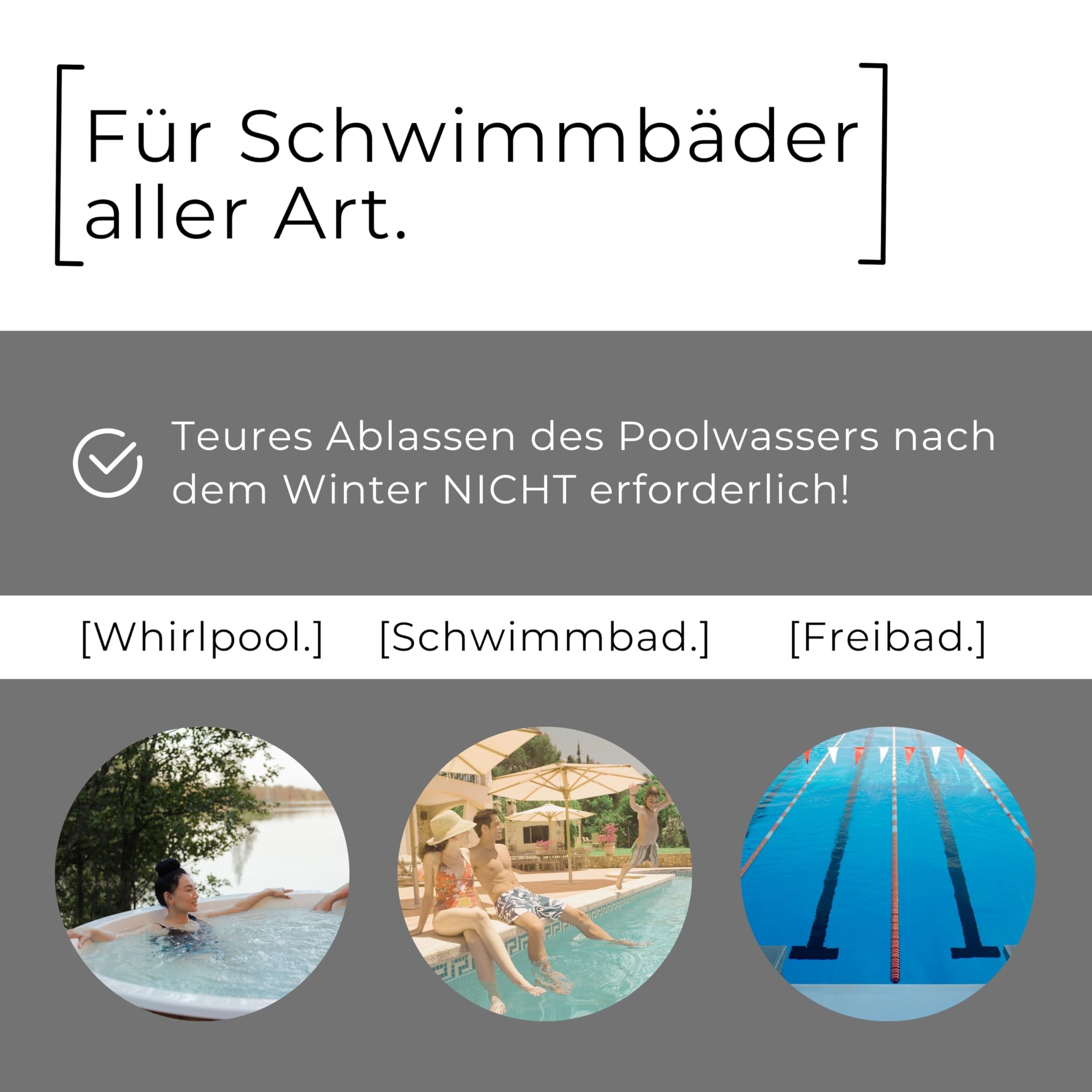 ABACUS® Pool Wintermittel – Überwinterungsmittel gegen Algen & Kalk – 5L Kanister Winterfit für klares Wasser im Winter – Schaumfreies Überwinterungskonzentrat zum Winterfest-Machen vom Pool