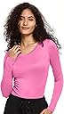 COZYFIT Underscrub Long Sleeve Women - Crew Neck Scrubs Undershirts for Nurse with Soft Fabric