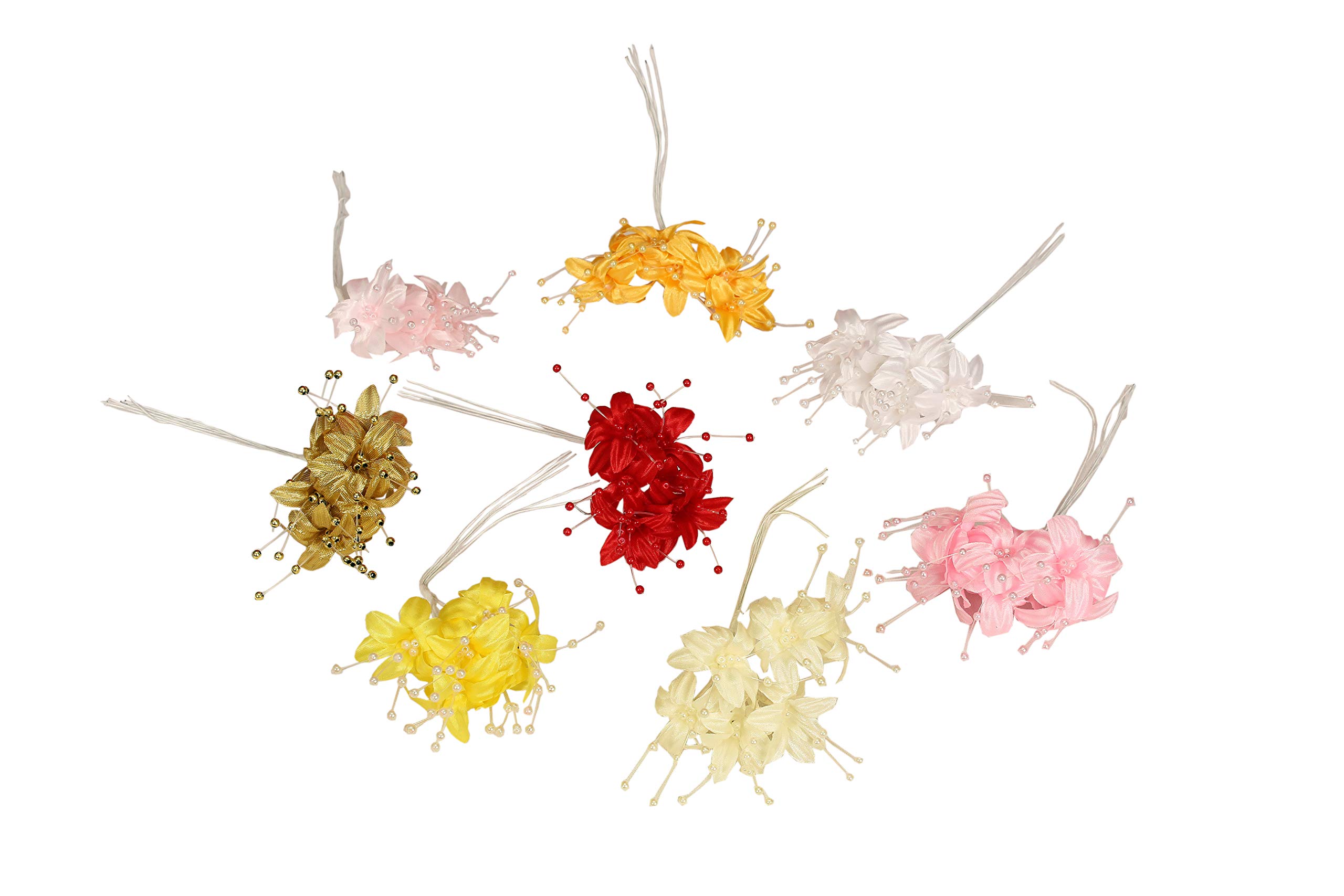 Delush Design Artificial Flower (Assorted) - Multicolour, Pack of 36 ,Artificial Flora