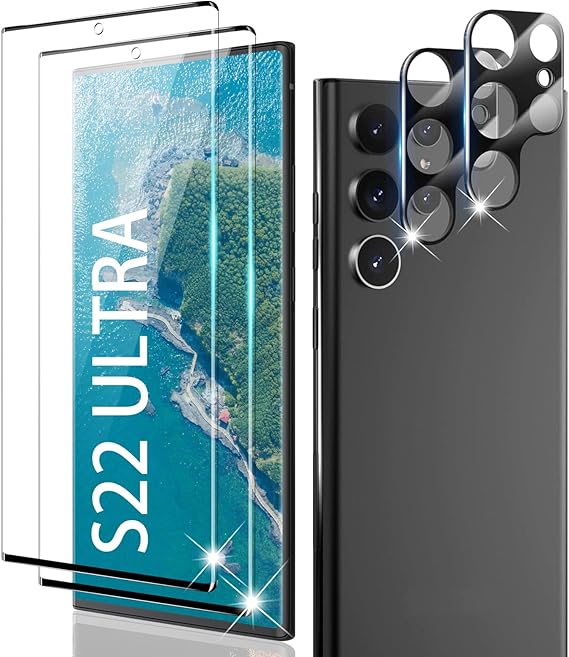 Galaxy S22 Ultra Screen Protector [2+2 Pack] Camera Lens Protector
