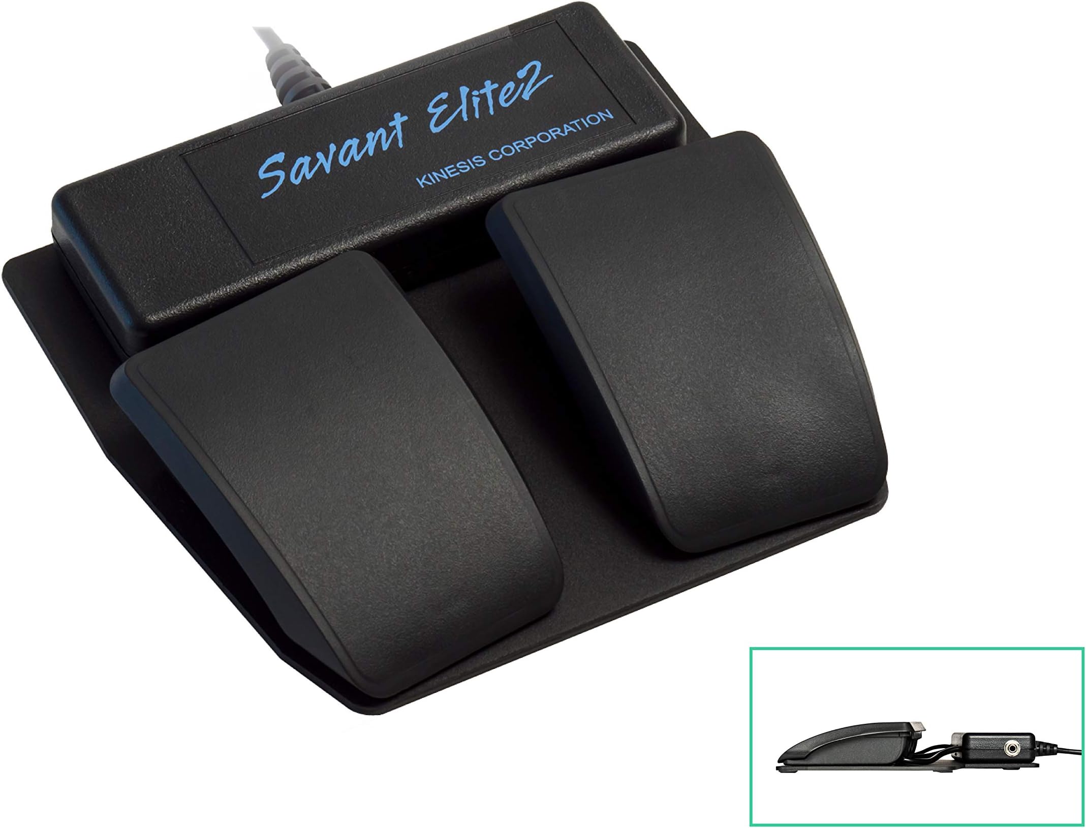 KINESIS Savant Elite2 Programmable USB Dual Pedal Foot Switch with Extra Jack (FP20AJ)