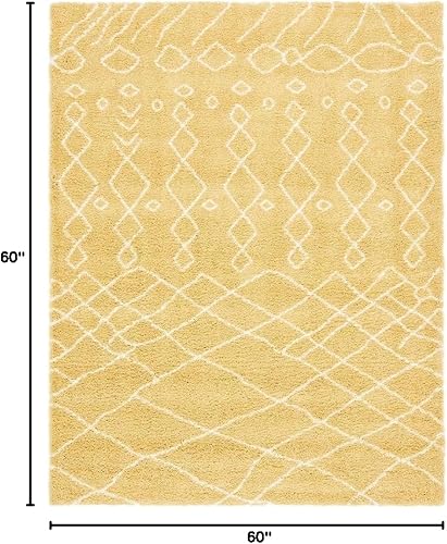 Miniatura 3 de RugPal Shag Shoploni Collection - Alfombra redonda de 5 pies, color azul marino