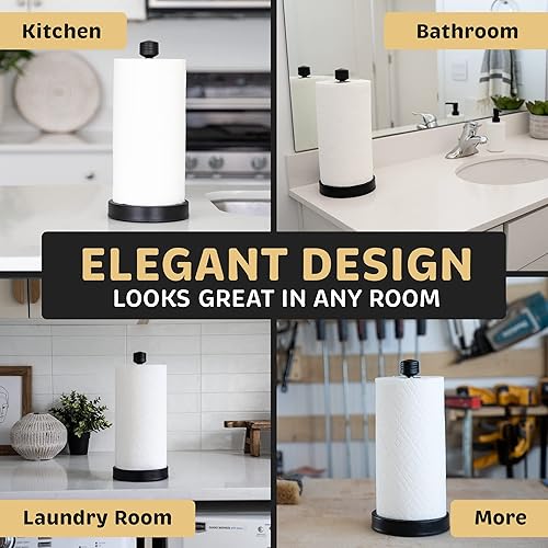 Miniatura 3 de Dear Household Soporte para toallas de papel de acero inoxidable, fácil operación con una sola mano - Este robusto dispensador de toallas de papel