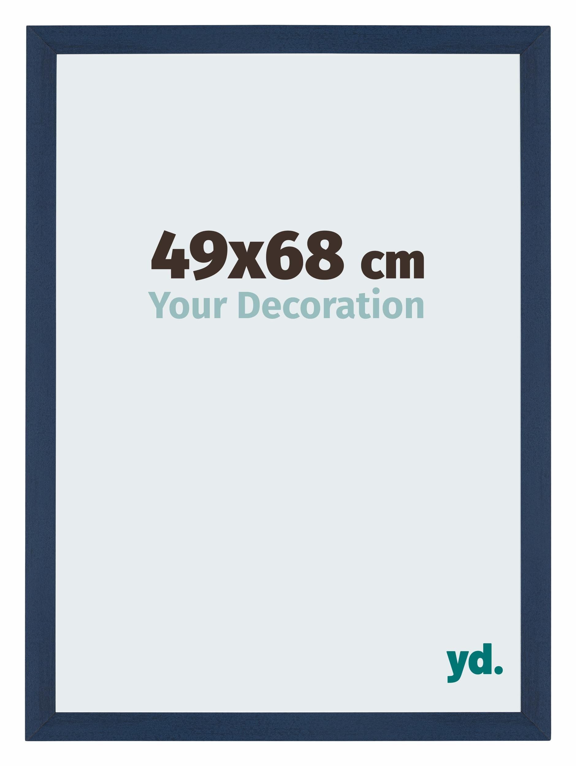 Your Decoration - Picture Frame 49x68 cm - Dark Blue Swept - Decorative Wall Frame in MDF with Antireflection - Frame 49x68 - Mura — image 1
