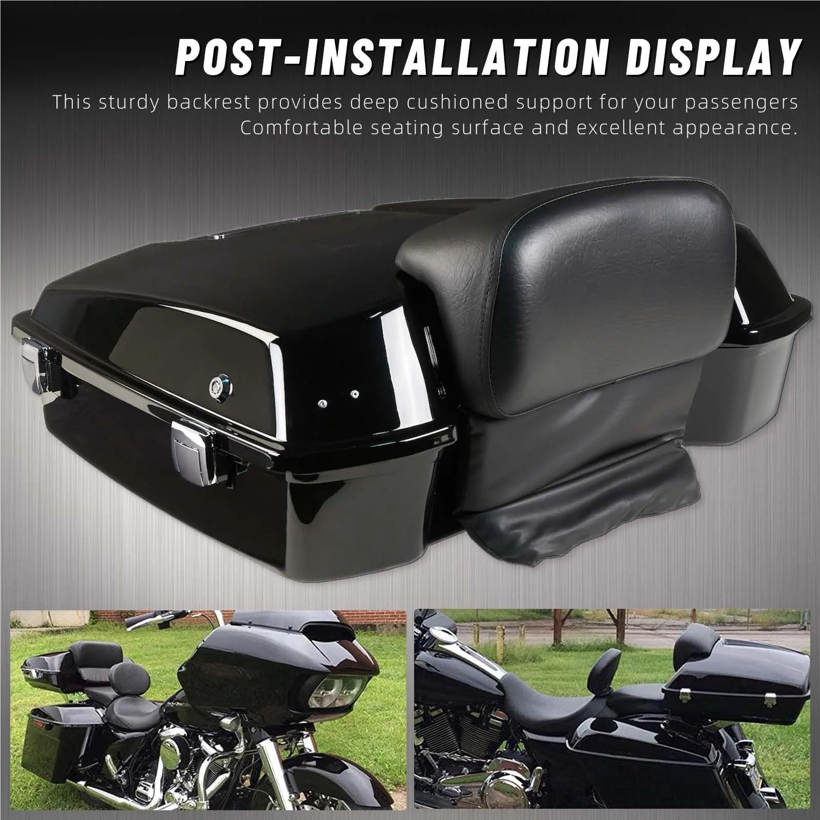 Siedzenia motocyklowe Podkładka pod plecy motocykla pasuje do Harley Touring 2014-2023 CVO Electra Glide pokrowiec na siedzenie