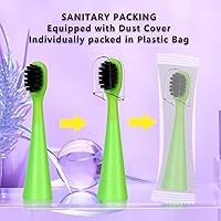 Vista 2 de Compatible con cabezales de repuesto para cepillos de dientes eléctricos Burst Kids con tapas de cubierta antipolvo, para cepillo de dientes Burst