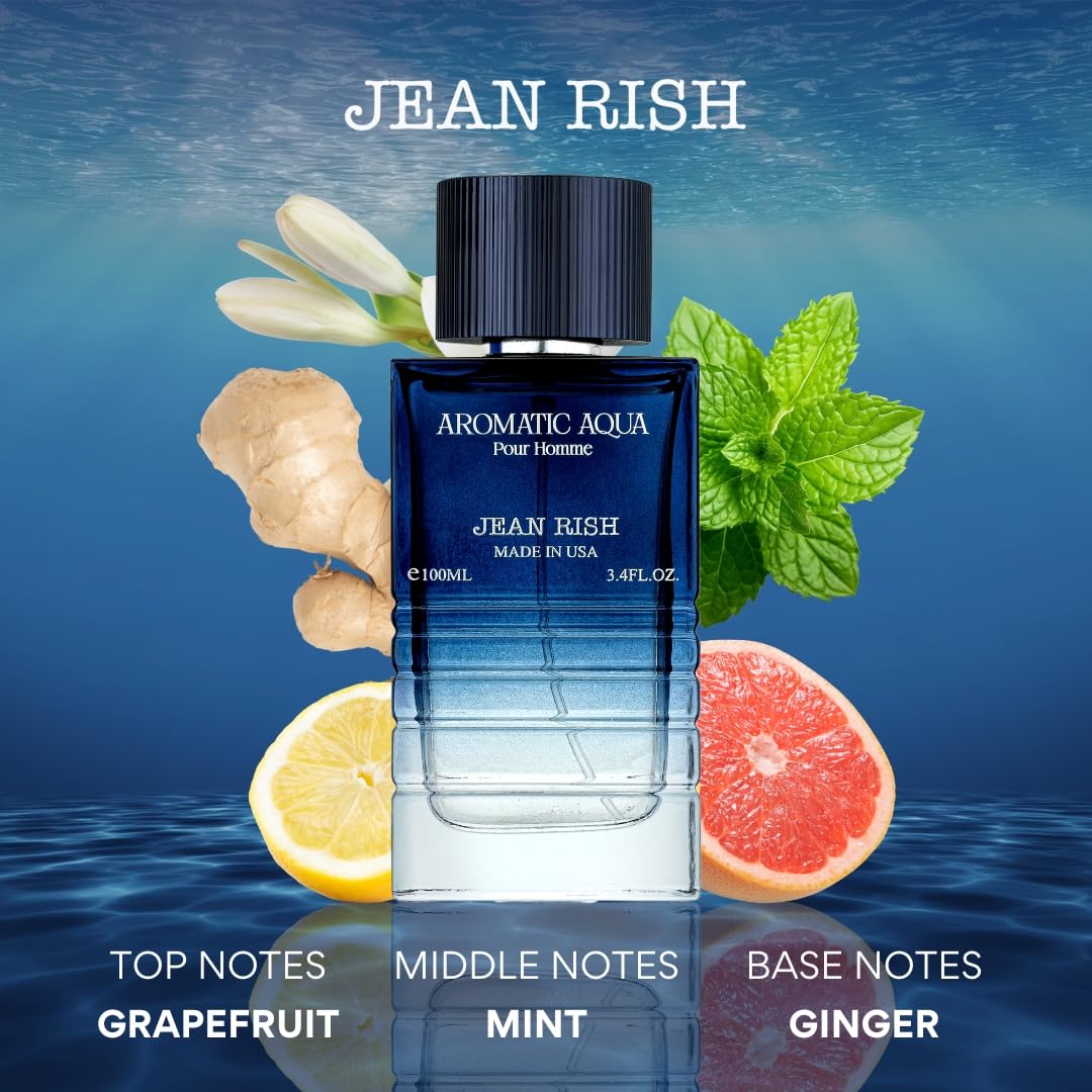 Amazon.com : Jean Rish Aromatic Aqua Perfume for Men Eau De Parfum