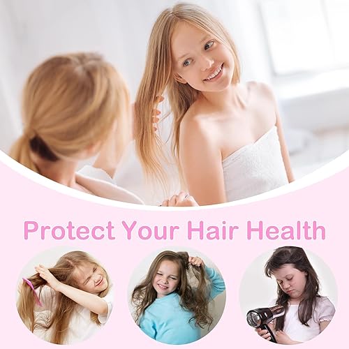 Vista 53 de Basumee Toalla de microfibra para el cabello para niños, paquete de 2 toallas de pelo de secado rápido con turbantes para cabello húmedo, toalla