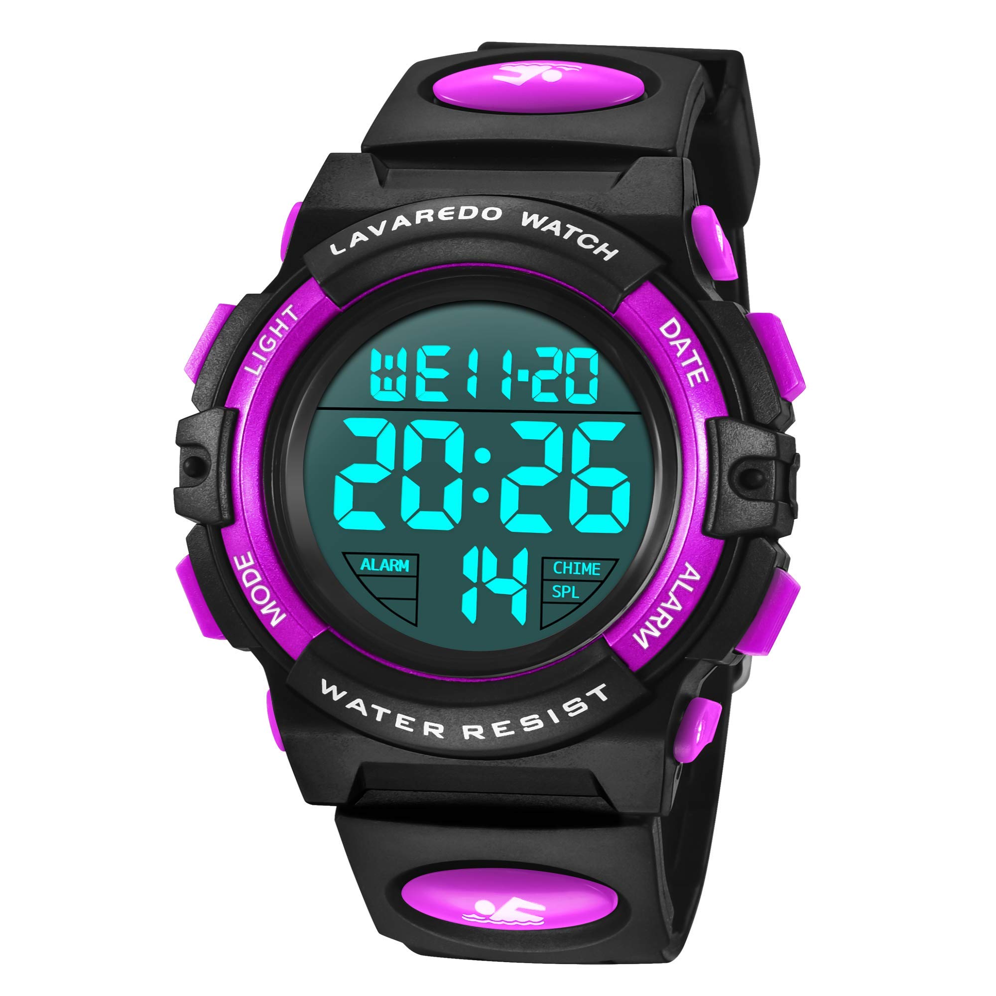 A ALPSKids Watch,Boys Watch for 3-15 Year Old Boys,Digital Sport Outdoor Multifunctional Chronograph LED 50 M Waterproof Alarm Calendar Analog Watch for Children with Silicone Band,Kids Gift