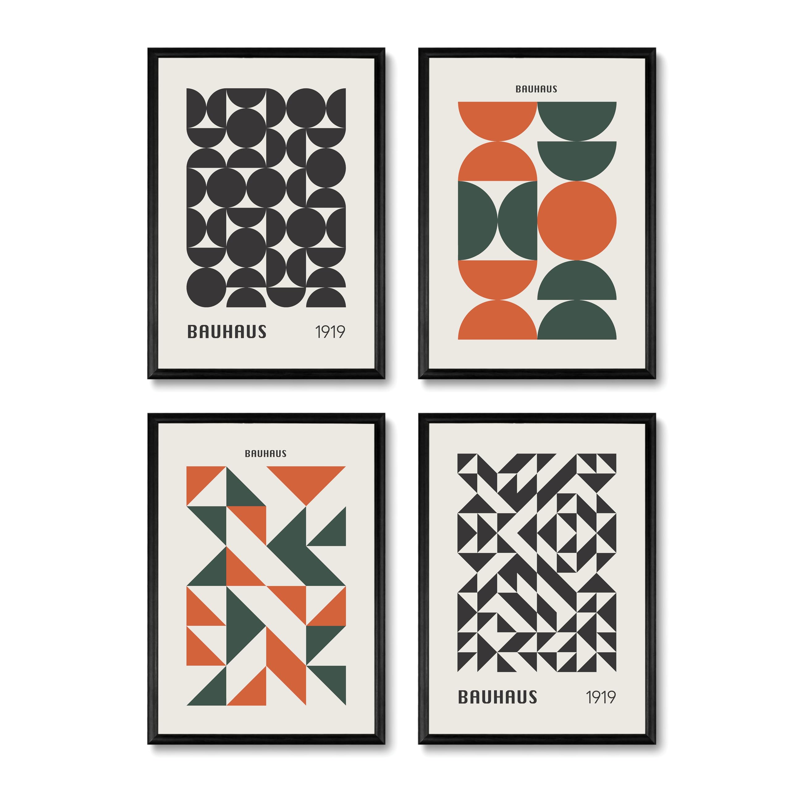 Studio Moien Set de carteles Bauhaus (verde y naranja)