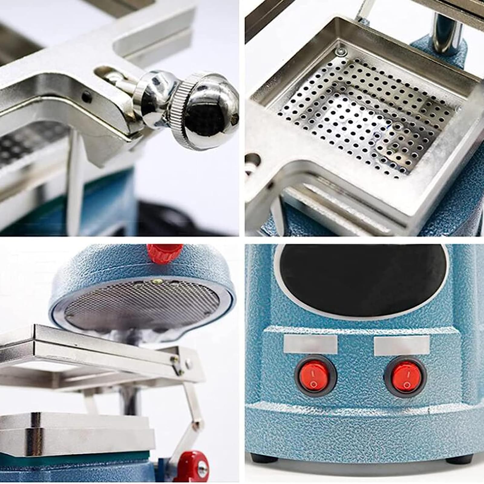 JOSBY Maszyna do formowania próżniowego dentystycznego ze stalowymi kulkami, rotacyjne urządzenie termiczne 360°, laminator ortodontyczny, sprzęt laboratoryjny do klinik dentystycznych i badań