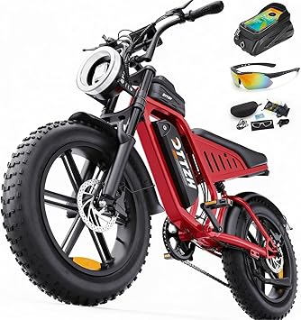 DTTZH F6/F6S/F6PRO Electric Bike for Adults with NFC & Password Unlock, 4000/2000/1500W, 60V 30Ah, 48V 15/25Ah E-Bike, 100-60 Miles 20" Fat Tire Electric Dirt Bike