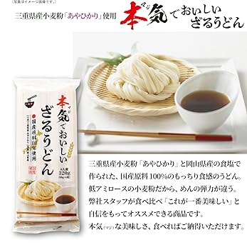 Amazon.co.jp: たなか物産 本気でおいしいざるうどん 320g 2袋