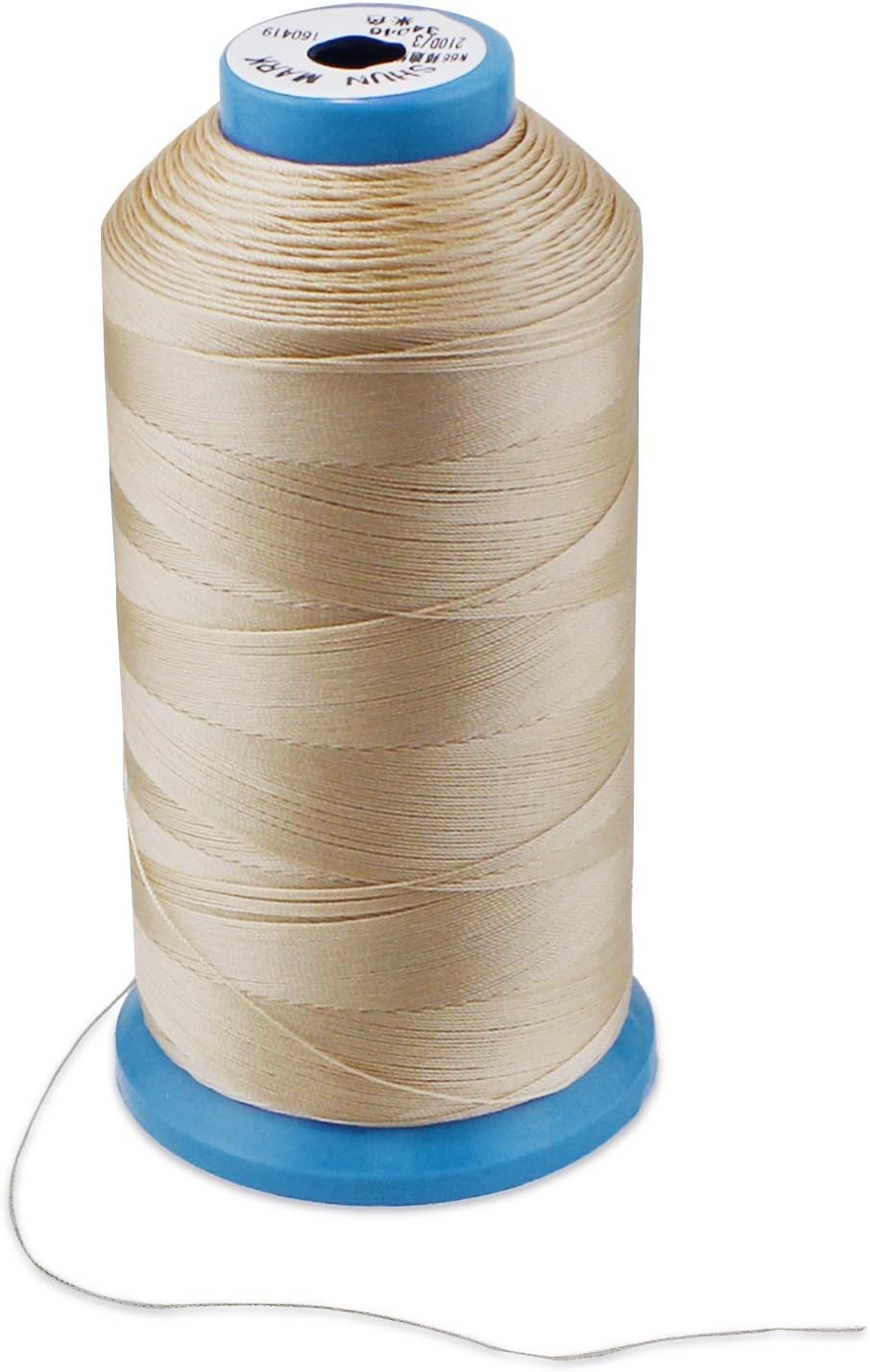 AusseL Bonded Nylon Sewing Thread 1500 Yard Size T70#69 for the Upholstery, Outdoor Market, Drapery, Beading, Luggage, Purses (Beige)