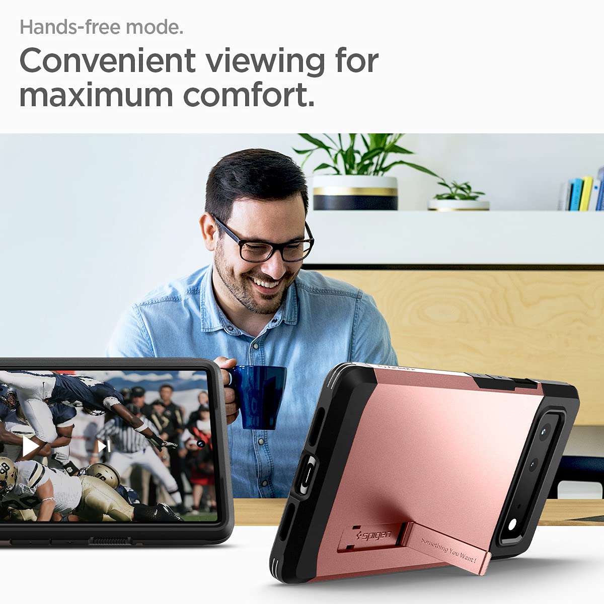 Amazon.co.jp: Spigen Pixel6 ケース 耐衝撃 スタンド機能 米軍MIL規格 