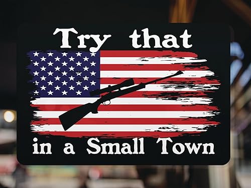 Miniatura 3 de Paquete de 2 calcomanías para parachoques de pueblo pequeño, 6 x 4 pulgadas, fabricadas en los Estados Unidos, calcomanía exterior del vehículo,