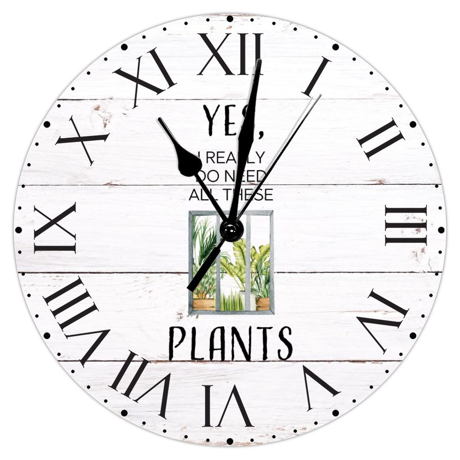Horloge murale Botaniste silencieuse 30,5 cm pour toute la maison