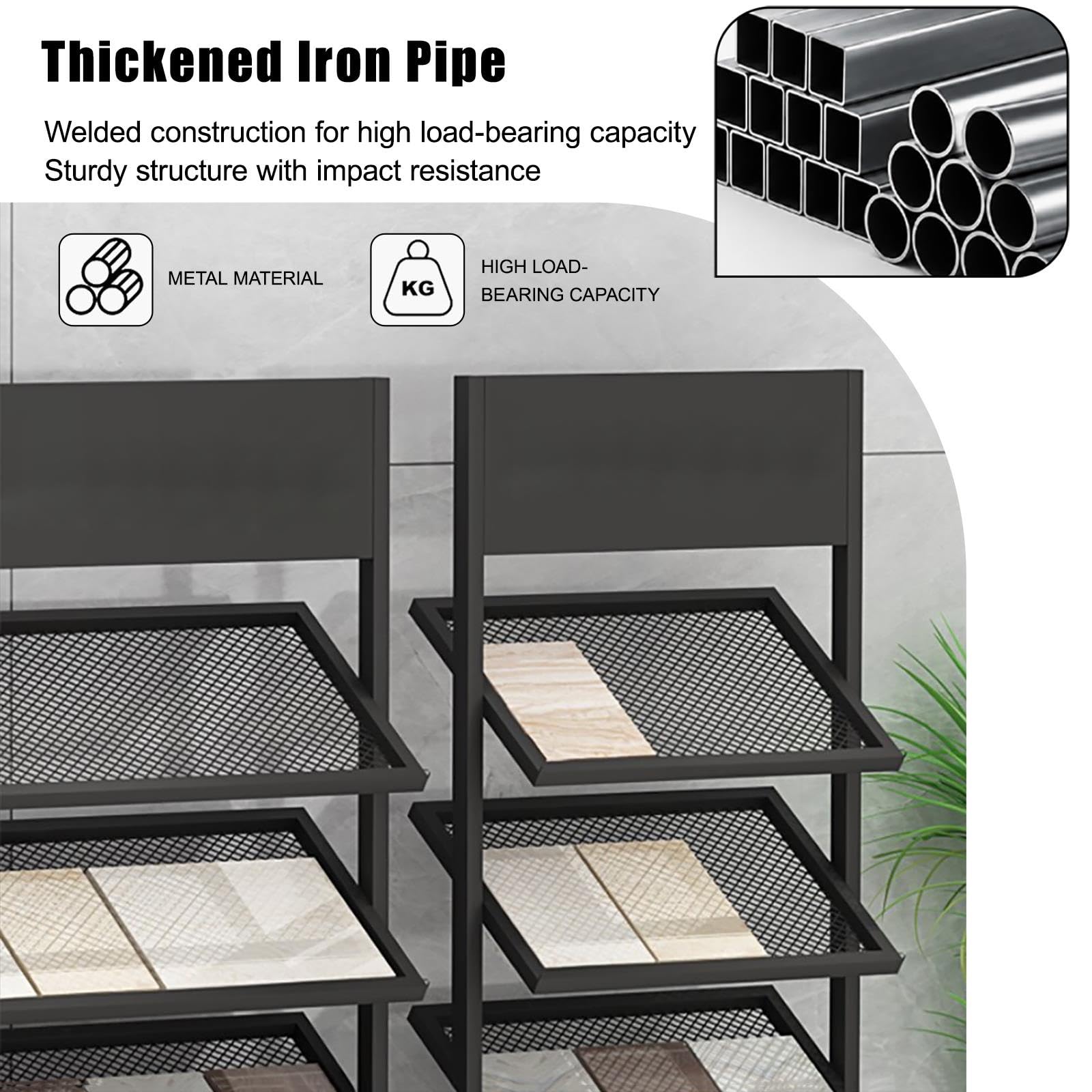 Espositore Ceramico Multistrato 5 Slot Adatto Showroom Negozi al Dettaglio
