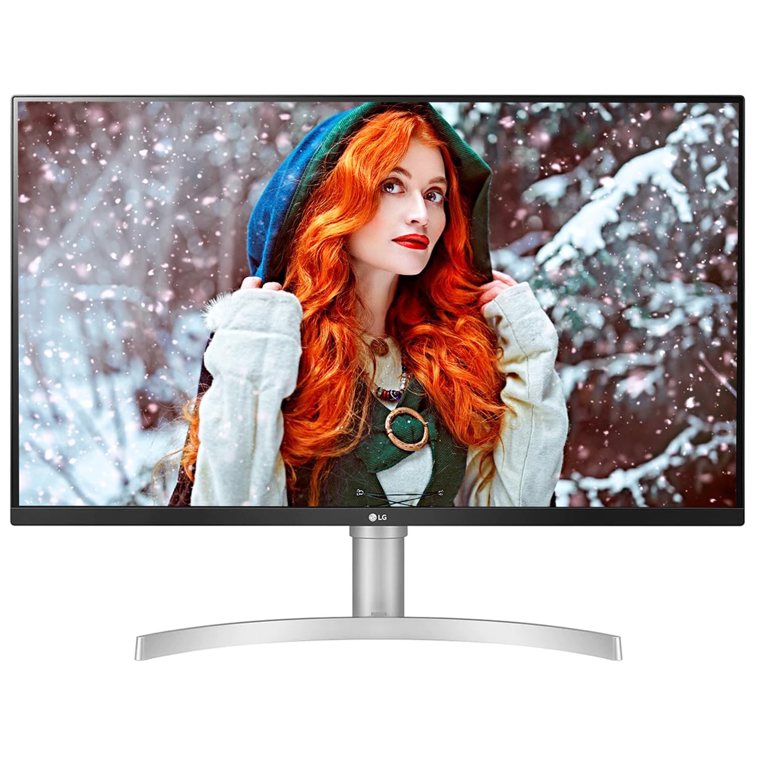 LG 80 cm (31.5 Inches) UHD 4K (3840×2160) Pixels IPS Display Monitor – HDR 10 for Designing, AMD Free sync, DCI-P3 95%, Speaker (5W x 2 | 2.0ch), Flicker Safe, HDMI, DisplayPort – 32UN650-W, Silver