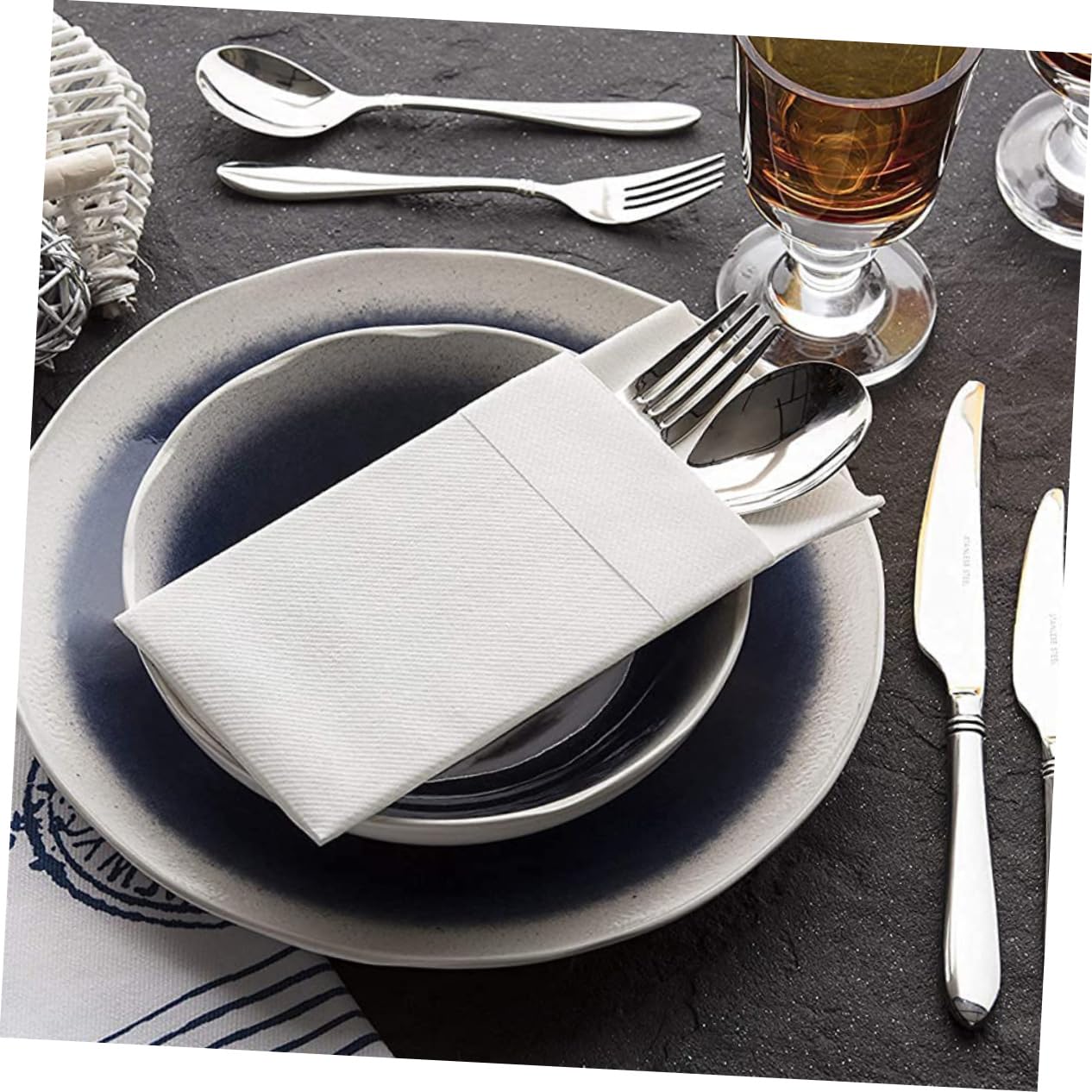 Servilletas Decorativas 50 Unidades de Papel Blanco