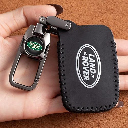 Miniatura 3 de Funda de piel auténtica con llavero para Land Rover 2018 2019 Range Rover Smart Car Remote Key Holder 5 Botones Accesorios