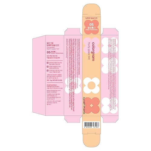 Miniatura 10 de COLORGRAM Fruity Glass Tint 03 Soda Cool Peach  Brillo de labios brillante rocío, melocotón altamente pigmentado, tono rosa con efecto brillante,