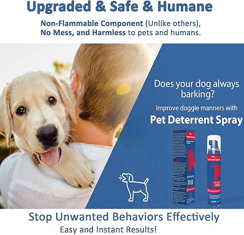 Miniatura 2 de Pet Instructor Spray para perro, entrenador en aerosol disuasorio de mascotas de 2.4 fl oz, seguro, humano y eficaz para dejar de ladrar, saltar,