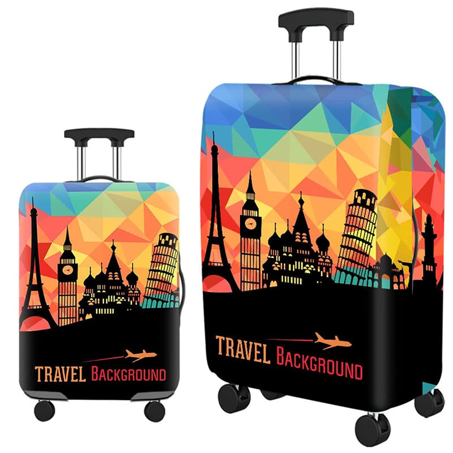 V2COMTravel Luggage Cover Spandex Suitcase Protector Washable Baggage Covers,S