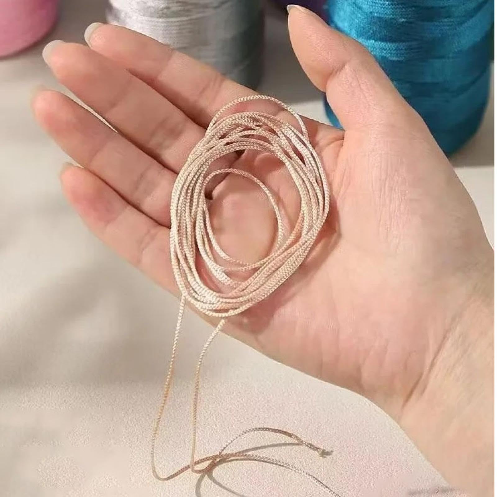 Sznurek poliestrowy, 1 mm, 100 g, pleciony sznurek do makramy, do robienia na drutach, lekka przędza do szydełkowania, do rękodzieła, torby, kosza, poduszki, dekoracje domu, 4 szt., kol-19