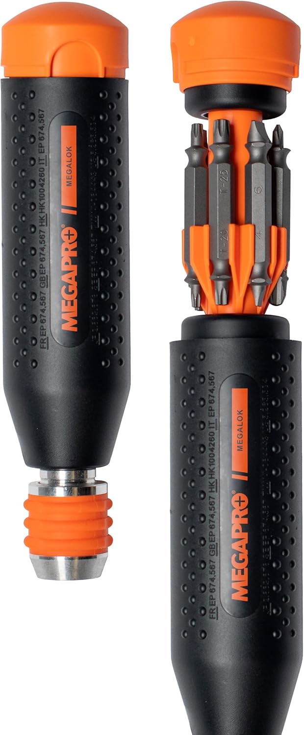 MEGAPRO® 14-in-1 MegaLOK™ Multi-Bit Screwdriver | Quick-change Chuck | ANSI Compatible bits can be used in your impact driver |