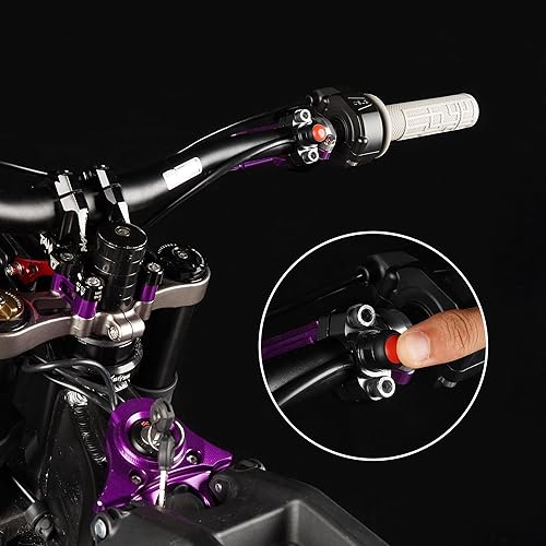 Miniatura 2 de Interruptor de faros delanteros para Surron Light Bee Talaria, interruptor de encendidoapagado mecanizado CNC de aluminio con placa trasera de