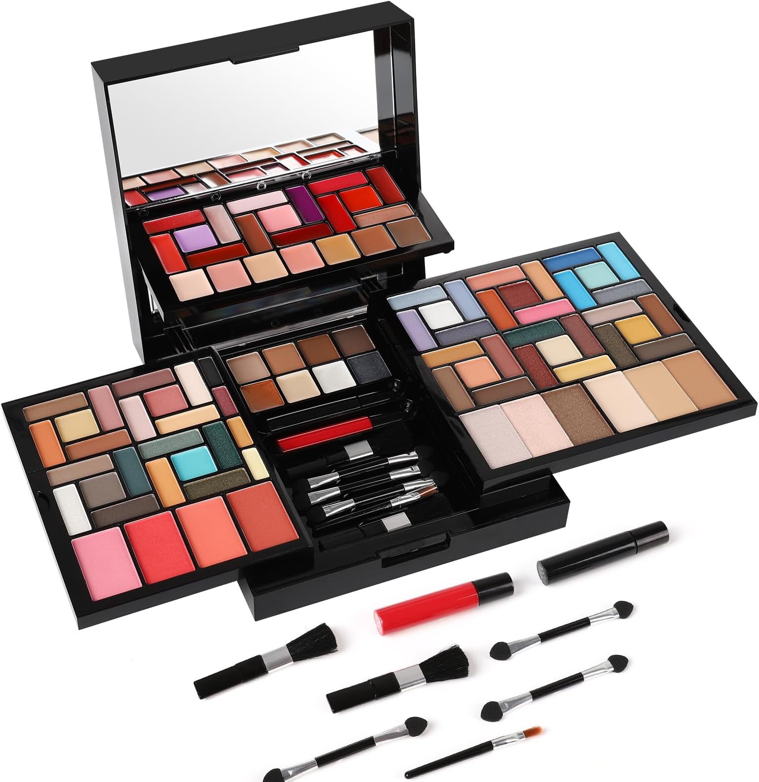 All in One Professional Makeup Gift Kit for Women Full Kit - Included 54 Eyeshadows Face Blusher Highlighter Eyebrow Makeup Brushes Contour Lip Gloss Mascara, Suitable for Christmas