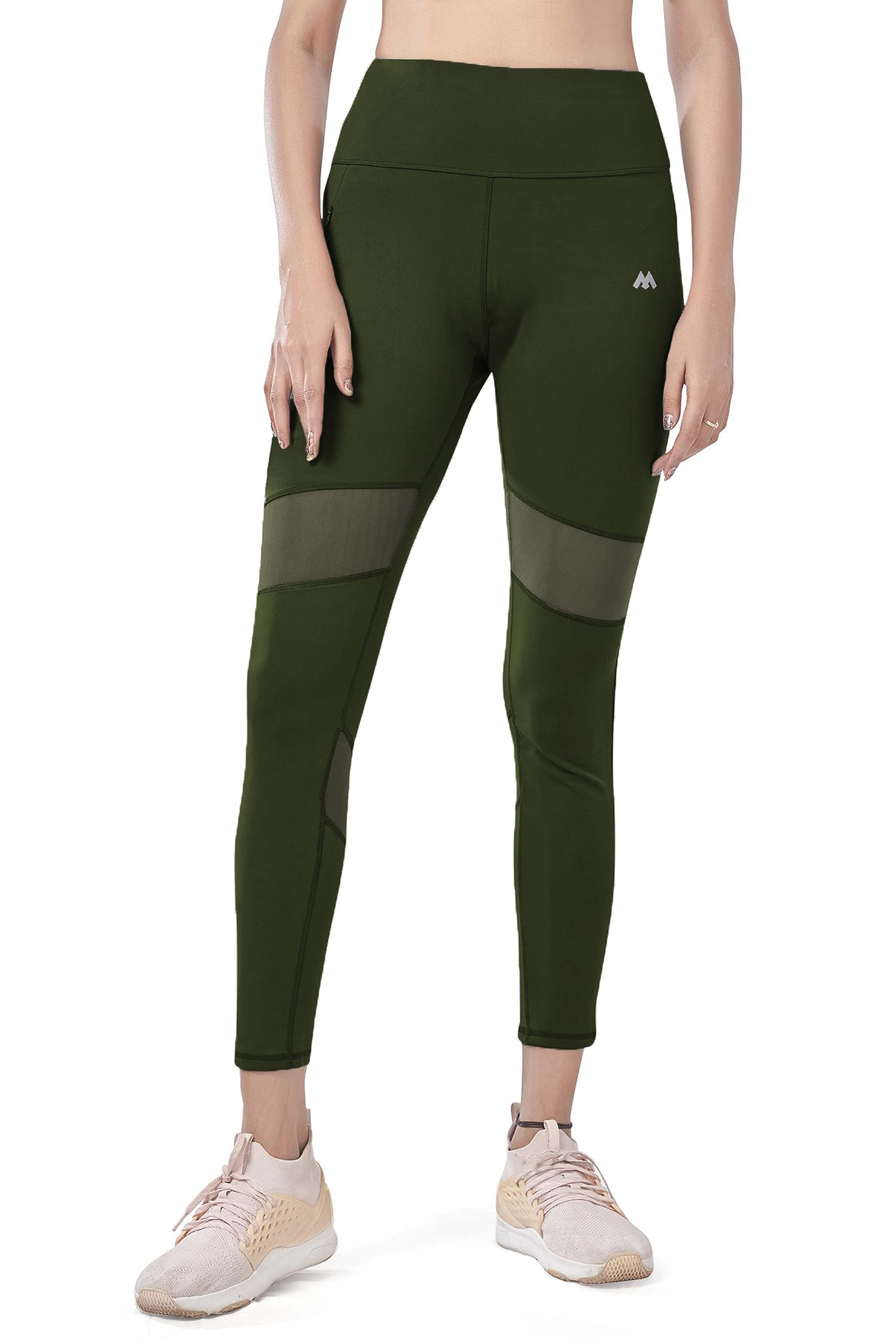 Mehrang Pantalones de yoga activos para mujer, cintura alta, con bolsillo, control de barriga, pantalones de entrenamiento, leggings de yoga elásticos en 4 direcciones
