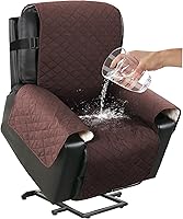 Vista 17 de Turquoize Fundas reclinables 100% impermeables para sillas reclinables, fundas antideslizantes para reclinables de gran tamaño con correas