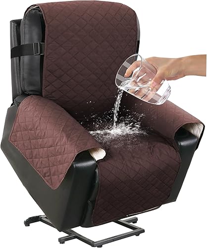 Miniatura 17 de Turquoize Fundas reclinables 100% impermeables para sillas reclinables, fundas antideslizantes para reclinables de gran tamaño con correas
