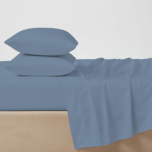 Miniatura 5 de AIREOLUX Juego de sábanas de 600 hilos tamaño King, 100% algodón satinado, suaves y sedosas, 4 piezas resistentes a las arrugas, tamaño King (1