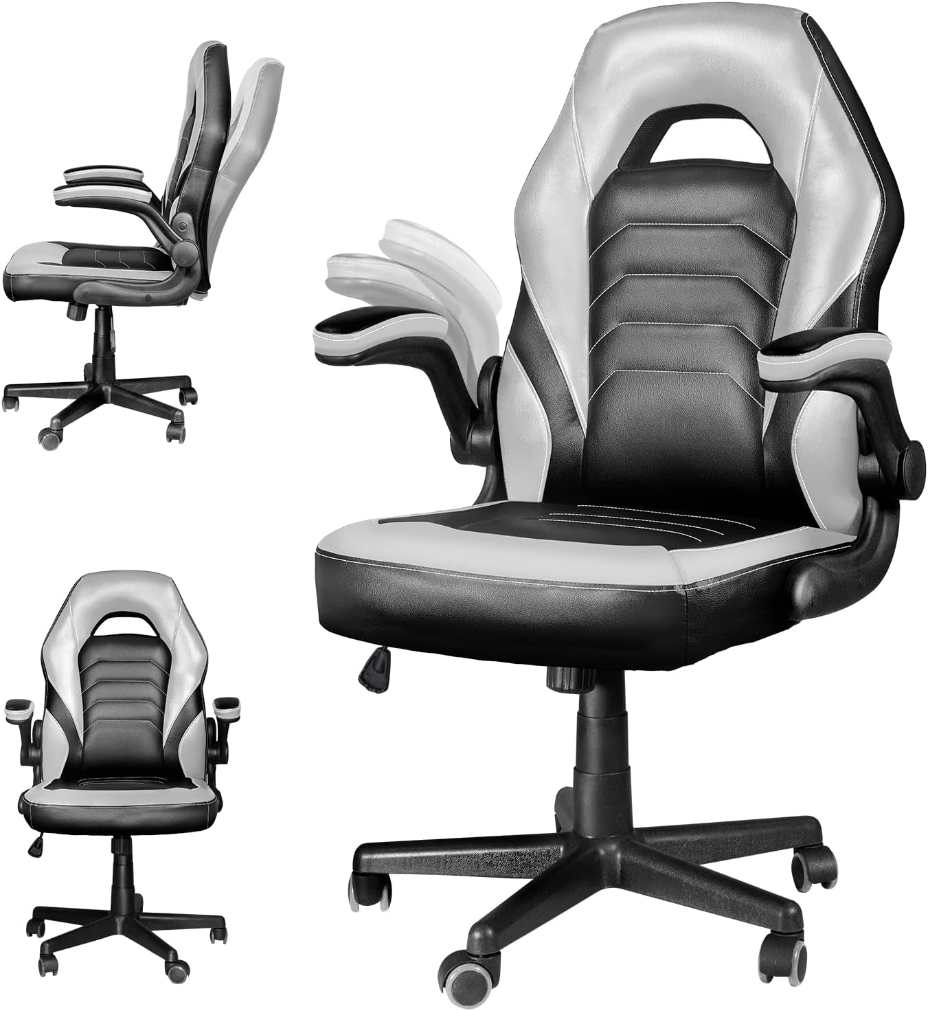 MUZII Office Desk Chairs, Computer Gaming Chairs, Desk Chair with Padded Armrests