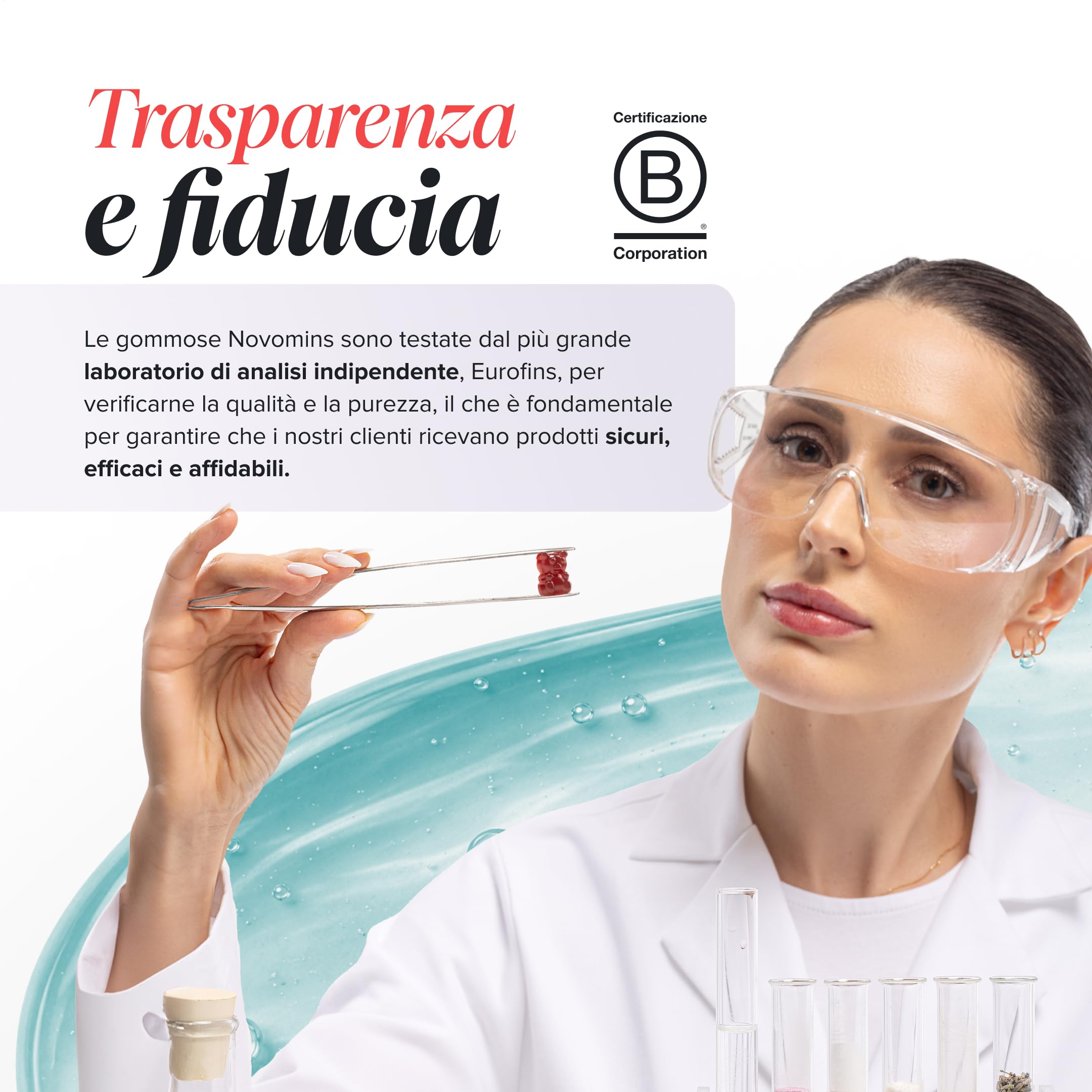 Ferro Bambini Gommose – Ferro + Vitamina C per l'Assorbimento – Energia, Globuli Rossi e Difese – Vegano, Senza Glutine – 30 Gommose Gusto Fragola – Novomins