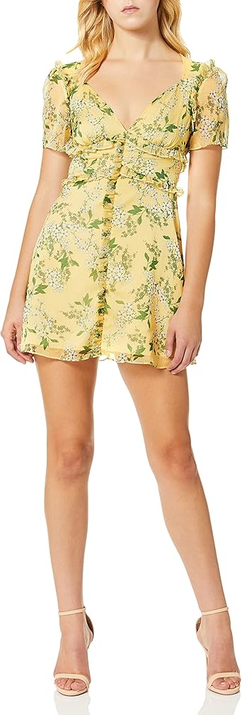 keepsake ruffle mini dress