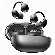 2026 Open Ear Clip on Earbuds for Running & Gym, Wireless Bluetooth 6.0 Wireless Clip On Earbuds with 80 Hours Charging Case, Sport Earphones Built-in Mic IPX5 Waterproof for Outdoor Fitness
