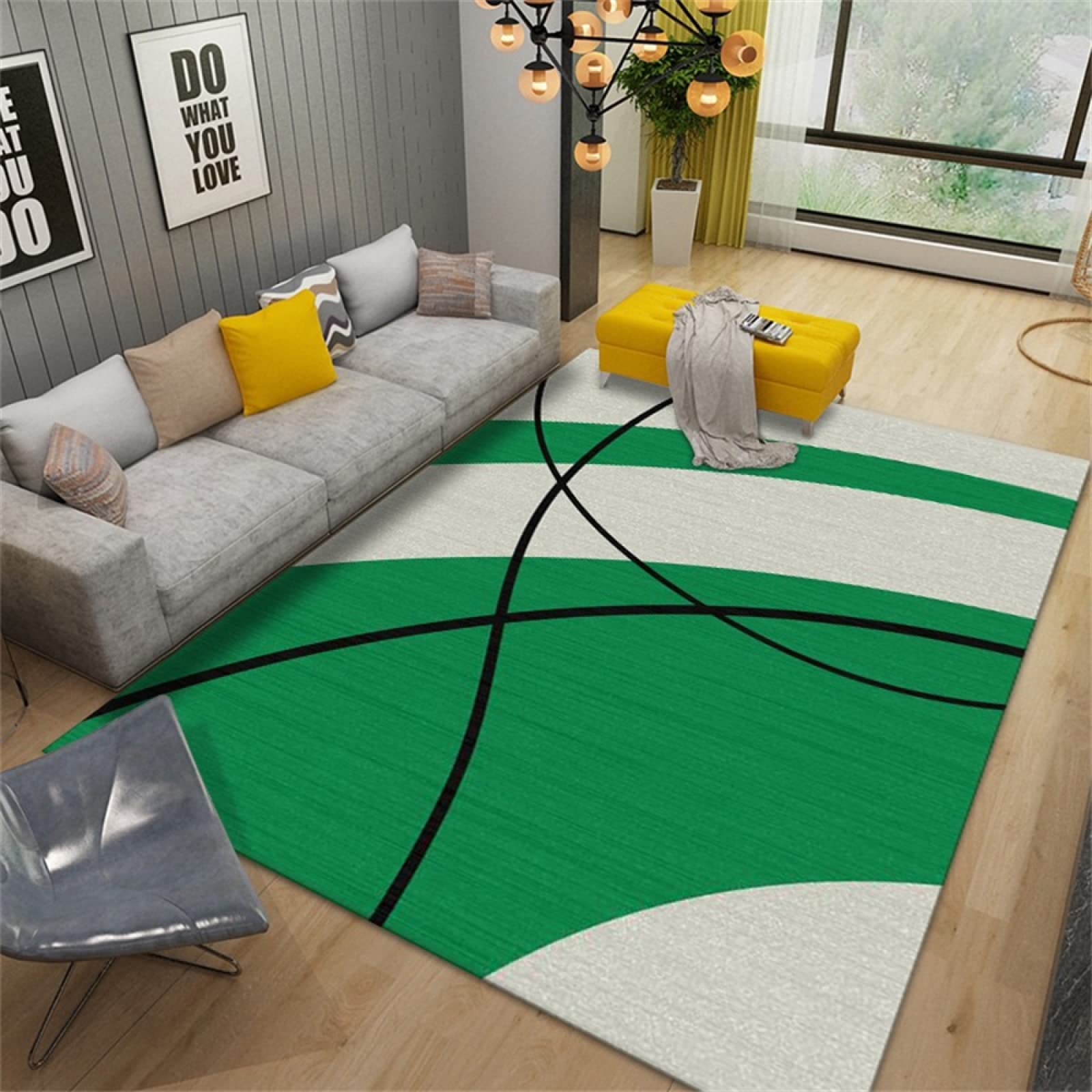 Tapis gaming chambre à coucher et salon géométrique doux pour enfant et bébé