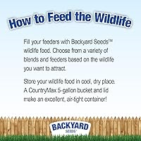 Vista 6 de CountryMax Backyard Seeds Squirrel & Chipmunk Food Mix – 8 lb Bag – Premium Wildlife Blend with Sunflower Seeds, Peanuts & Corn – Ideal for