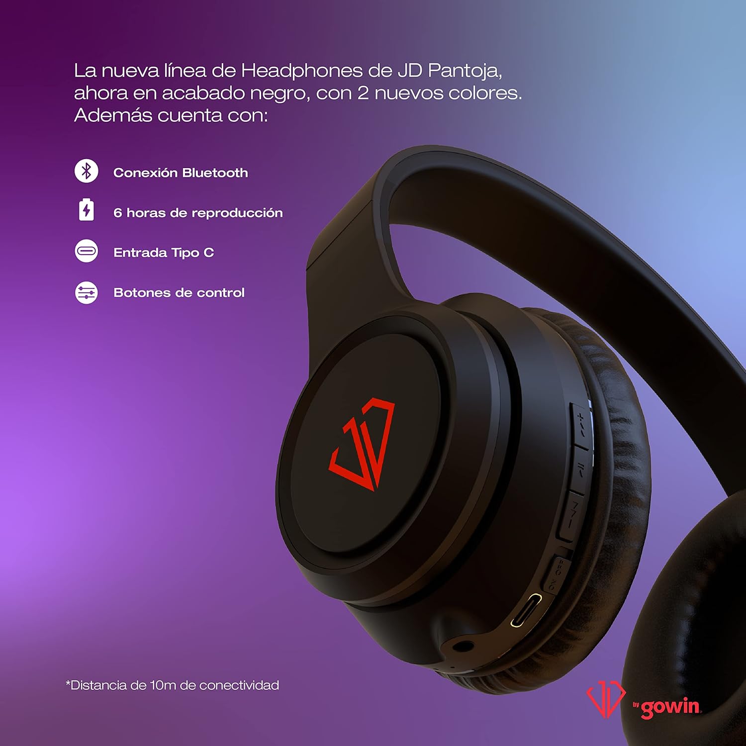 GOWIN JD Pantoja Headphones features and controls