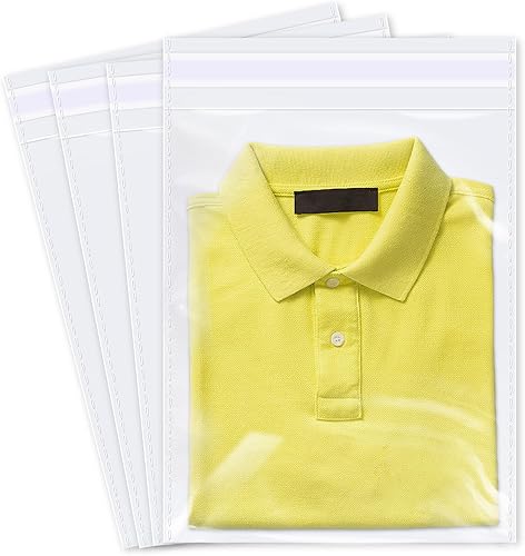 Miniatura 5 de iMailer - 500 unidades - Bolsas de celofán transparente de 11 x 14 pulgadas - Bolsas de polietileno de plástico autoadhesivas resellables para