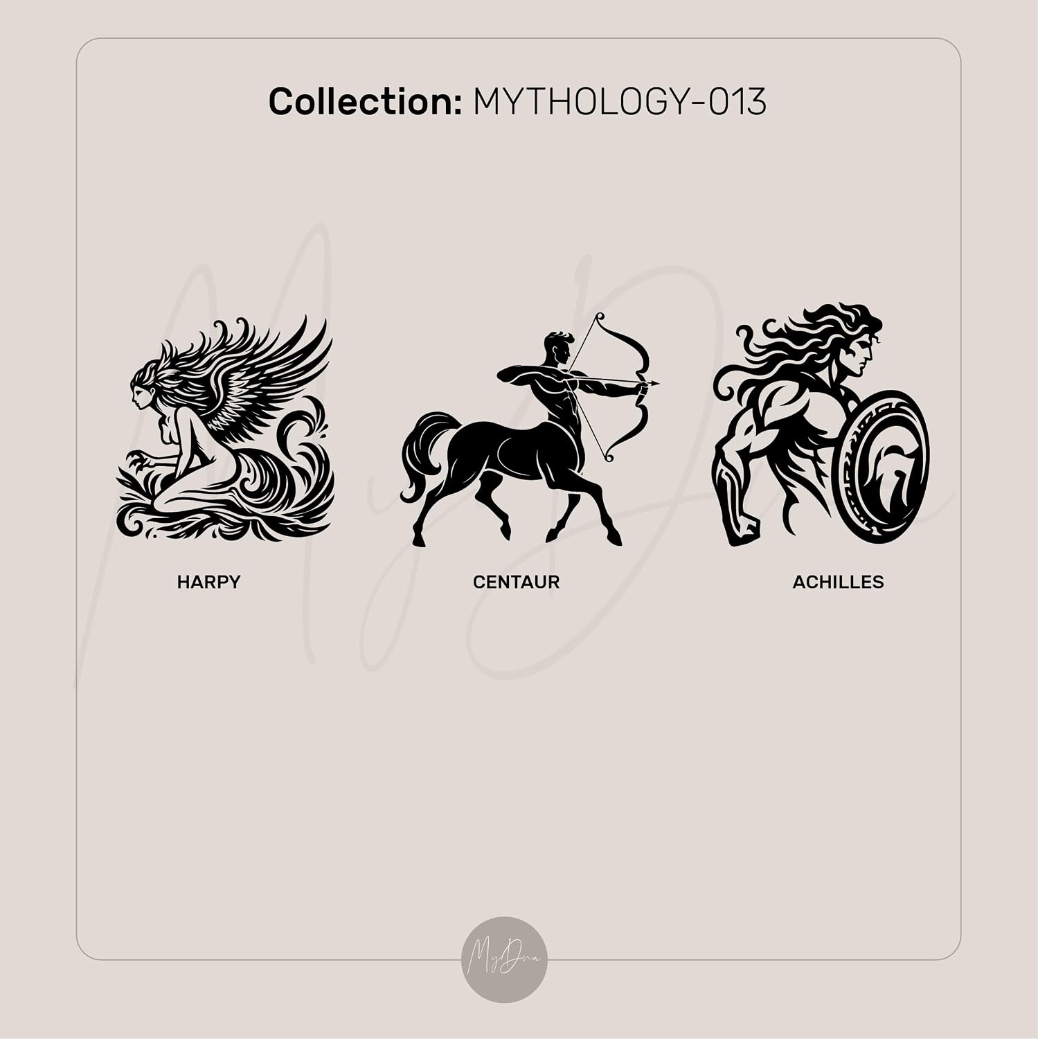 Mythical Achilles Signet - Custom Mythology Unisex Ancient Bold Statement Ring