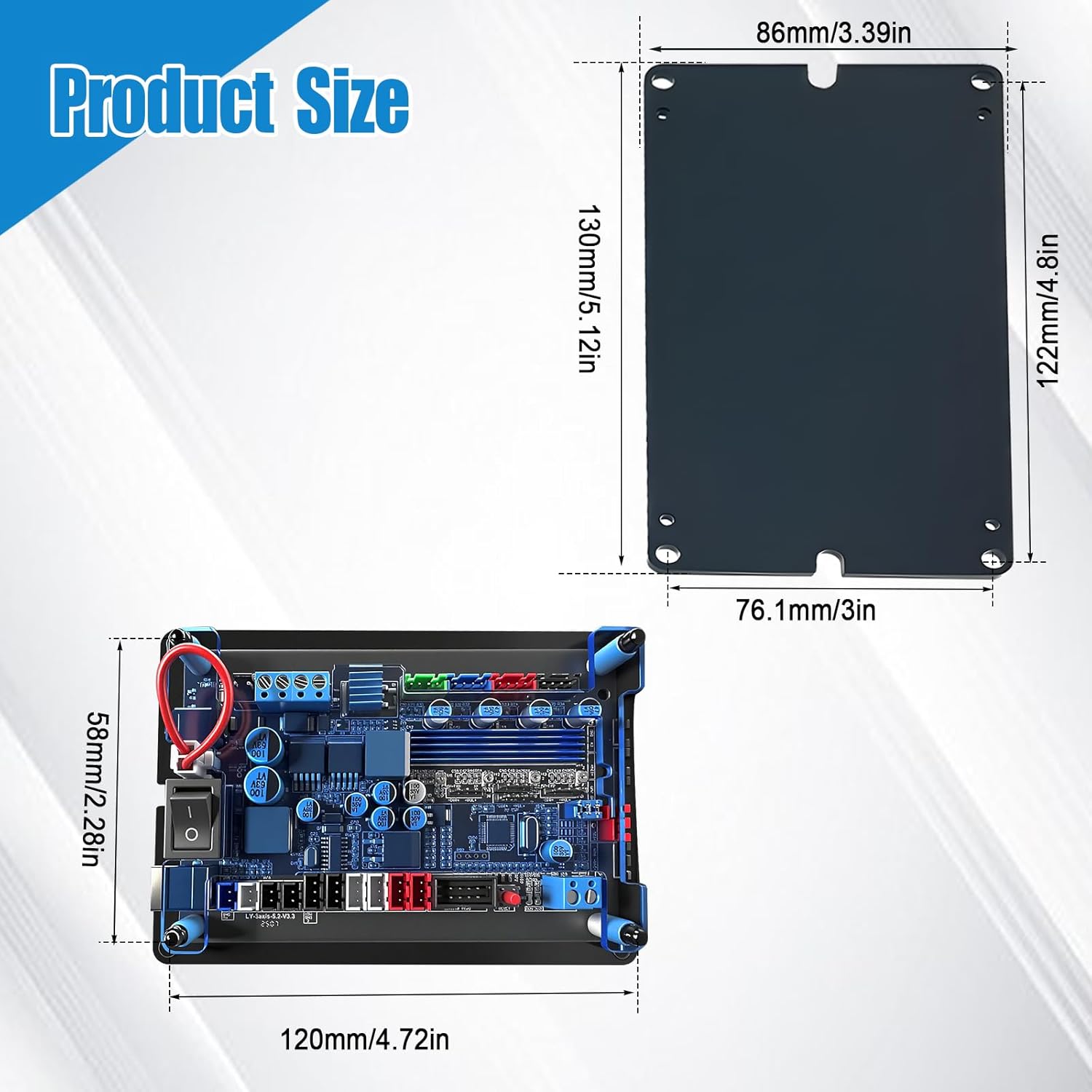 3 Axis GRBL Grblcontrol Stepper Motor 32-Bit CNC Engraving Machine Controller (1 Z-axis 2 Y-axis and 1 X-axis)